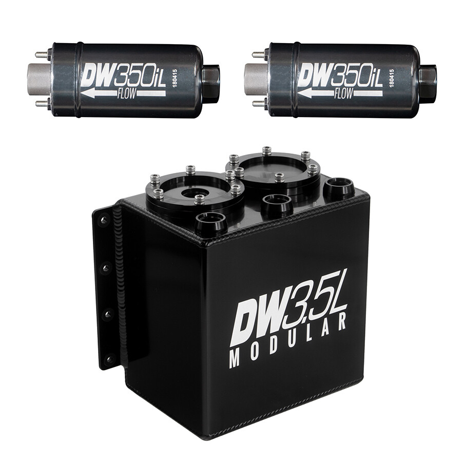 DEATSCHWERKS - 3.5L Surge Tank w/ 2 x 350il In-Line Fuel Pumps