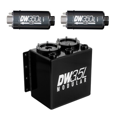 DEATSCHWERKS - 3.5L Surge Tank w/ 2 x 350il In-Line Fuel Pumps