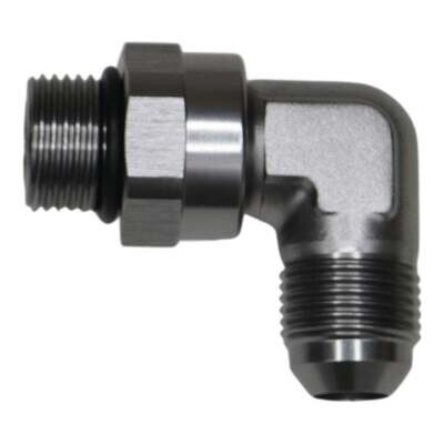 DEATSCHWERKS - 8AN to 8AN Flare 90-Degree Fitting Anodized DW Titanium