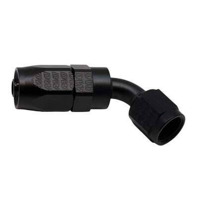 DEATSCHWERKS - 6 AN Female Flare Swivel 60-Degree Hose End CPE Anodized Matte Black