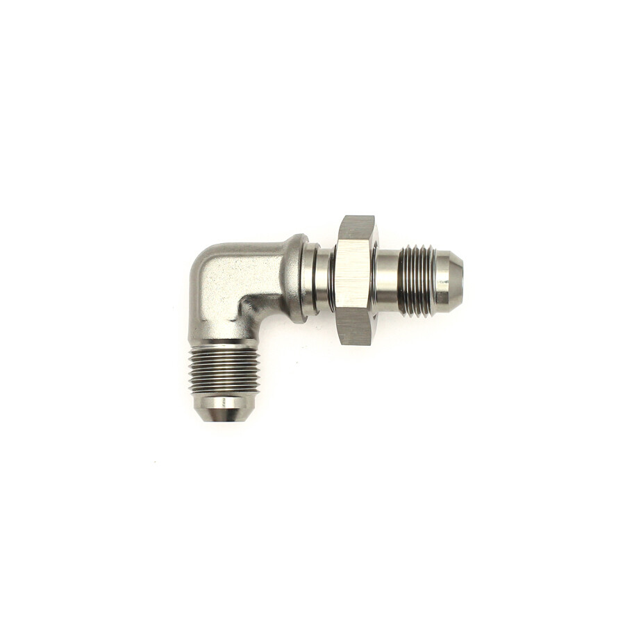 DEATSCHWERKS - 90 Deg 6AN to 6AN Male Flare Bulkhead Adapter w/Nut