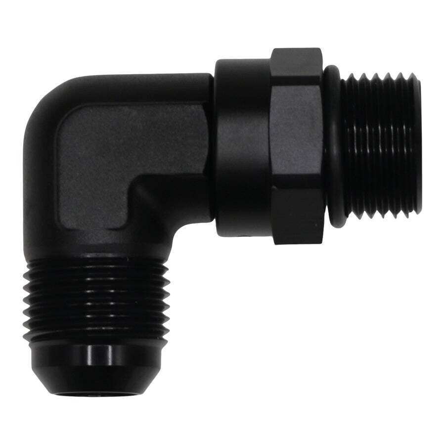 DEATSCHWERKS - 10AN to 10AN Flare 90-Degree Fitting Anodized Matte Black