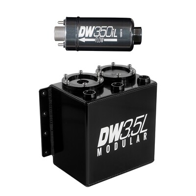 DEATSCHWERKS - 3.5L Surge Tank w/ 1 x 350il In-Line Fuel Pump
