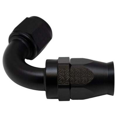 DEATSCHWERKS - 10AN Female Flare Swivel 120-Degree Hose End PTFE Anodized Matte Black