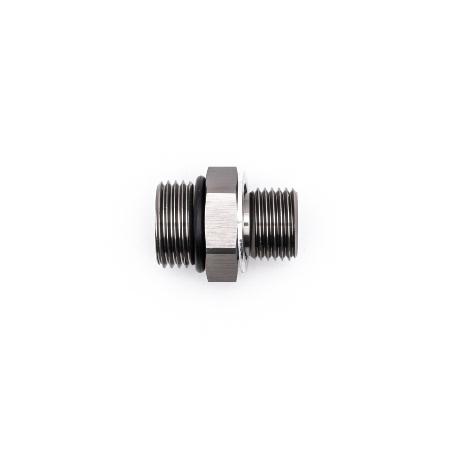DEATSCHWERKS - 8AN Male Flare to 3/8&quot; Hardline Compression Adapter w/Olive Insert