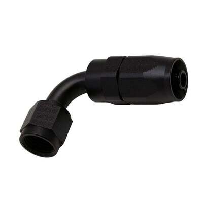 DEATSCHWERKS - 6AN Female Swivel 90-Degree Hose End CPE Anodized Matte Black