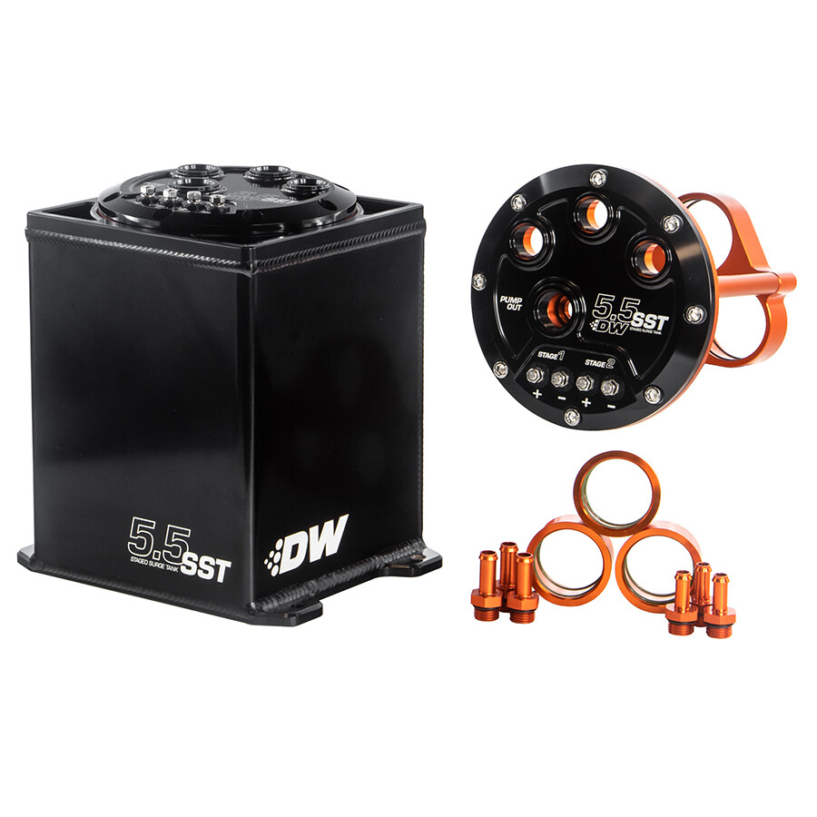 DEATSCHWERKS - 5.5L Staged Surge Tank to Suit 1, 2, or 3 DW200, DW300, or DW400 Fuel Pumps