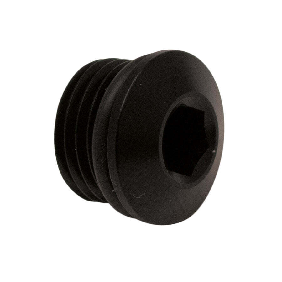 DEATSCHWERKS - 6AN ORB Male Plug Low Profile Internal Allen/Hex Anodized Matte Black