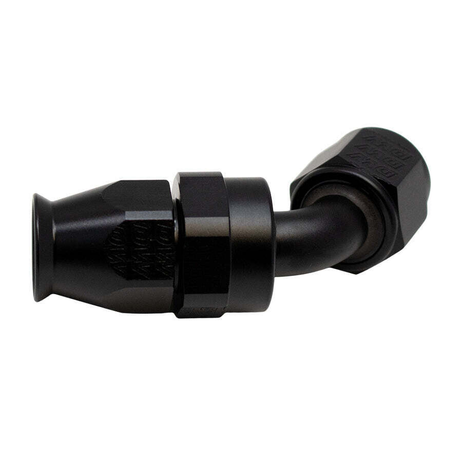 DEATSCHWERKS - 8 AN Female Flare Swivel 60-Degree Hose End PTFE Anodized Matte Black