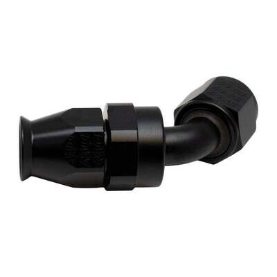 DEATSCHWERKS - 8 AN Female Flare Swivel 60-Degree Hose End PTFE Anodized Matte Black