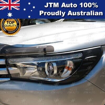 JTM AUTO - MATT Black Head Light Cover Trim To Suit Toyota Hilux 2015-2019 (SR5 ONLY)