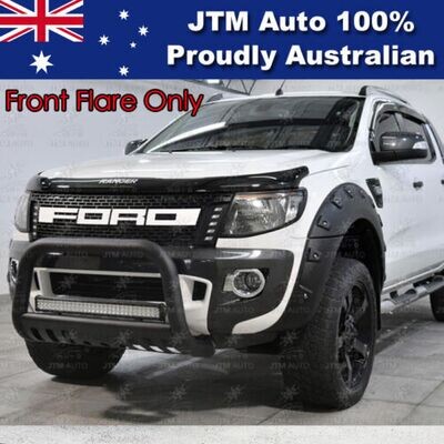 JTM AUTO - Black Fender Flare Wheel Arch Pocket Style For Ford Ranger 2012-2015 Front Only