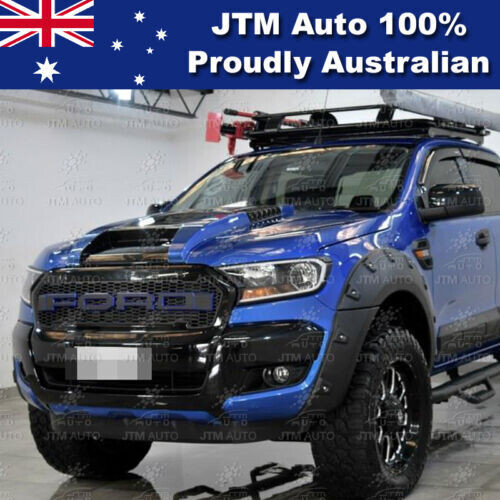 JTM AUTO - Black Fender Flare Wheel Arch Pocket Style For Ford Ranger 2015-2018 Front Only