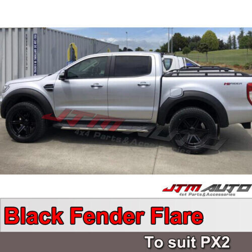 JTM AUTO - Matt Black OEM Fender Flares Black Guard Trim Fits To Ford Ranger PX2 2016-2018