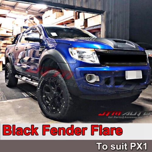 JTM AUTO - Matt Black OEM Fender Flares Black Guard Trim Fits To Ford Ranger PX1 2012-2015