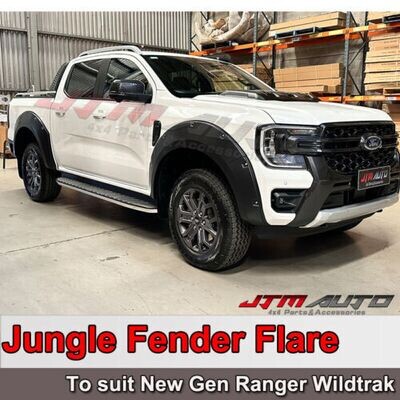 JTM AUTO - NEW GEN Ford Ranger 2022 2023+ Wildtrak 9 Inch Black Fender Flares