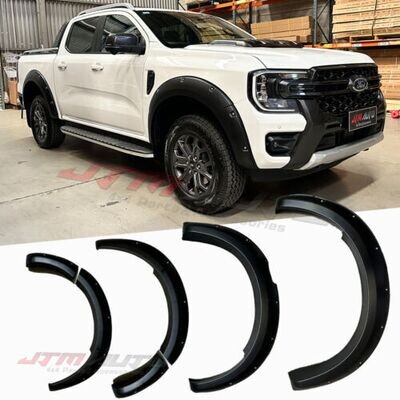 JTM AUTO - NEW GEN Ford Ranger 2022 2023+ Wildtrak 6 Inch Black Fender Flares