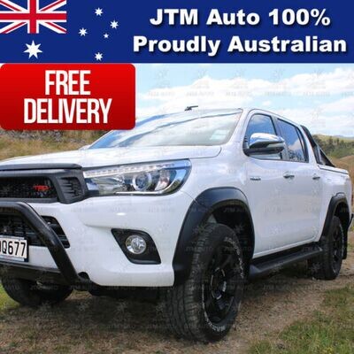 JTM AUTO - Matte Black 6 Pcs Fender Flares Wheel Arch Suitable For Toyota Hilux 2015-2018