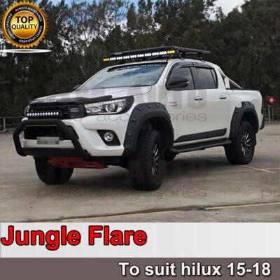 JTM AUTO - Jungle Fender Flares Wheel Arch Pocket Style To Suit Toyota Hilux 2015-2018