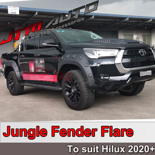 JTM AUTO - Toyota Hilux SR5 SR Wrinkle Black Fender Flares Wheel Arch 2020+