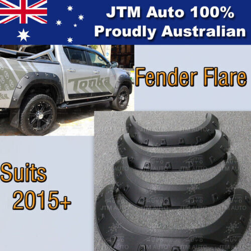 JTM AUTO - Wrinkle Fender Flares Wheel Arch Pocket Style To Suit Toyota Hilux 2015-2018