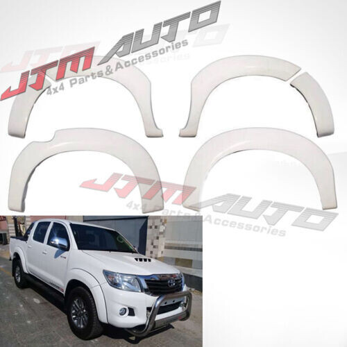 JTM AUTO - OEM White 6 Pcs Fender Flares Wheel Arches To Suit Toyota Hilux N70 2011-2015