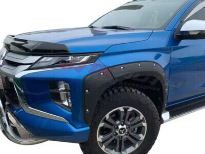 JTM AUTO - Smooth Matt Black Fender Flares Wheel Arch To Suit Mitsubishi Triton MR 2018+