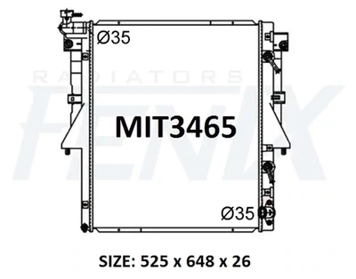 FENIX - MITSUBISHI MQ-MR TRITON DIESEL HEAVY DUTY RADIATOR (MAY/2015-CURRENT)