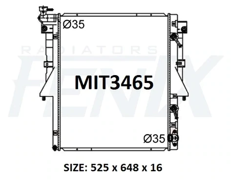 FENIX - MITSUBISHI MQ-MR TRITON DIESEL RADIATOR (MAY/2015-CURRENT)