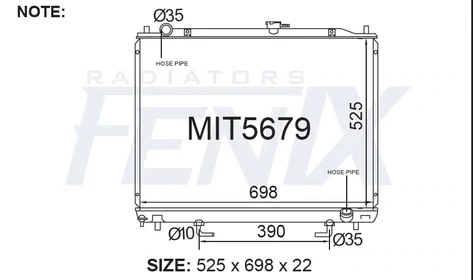 FENIX - MITSUBISHI PAJERO NS NT DIESEL RADIATOR