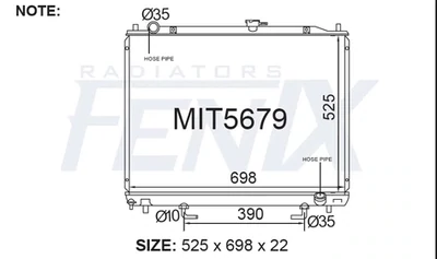 FENIX - MITSUBISHI PAJERO NS NT DIESEL RADIATOR