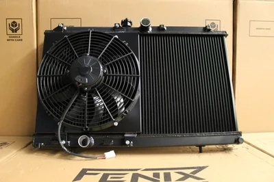 FENIX - MITSUBISHI EVOLUTION 7-9 FULL ALLOY PERFORMANCE RADIATOR W/ CUSTOM FAN SHROUD &amp; 13&#39; SPAL FAN