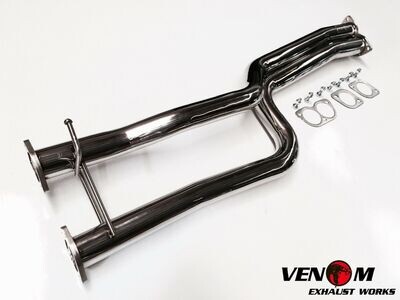 VENOM - FORD BA BF TWIN 2.5" UTE STRAIGHT PIPES - XR6 TURBO XR8 GT FPV F6 EXHAUST STAINLESS STEEL