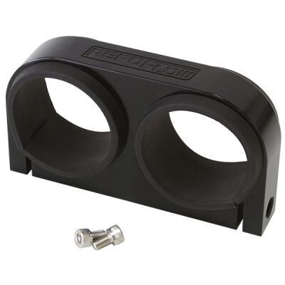 AEROFLOW - Dual Billet Fuel Pump Bracket - Black