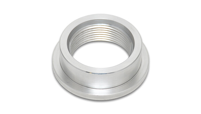 Female -20AN Aluminum Weld Bung - 1-5/8&quot; - 12 Thread 2.5&quot; Flange OD