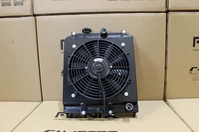 FENIX - Honda EG-EK Civic Full Alloy Performance Radiator GEN II &amp; Fan Shroud Kit.