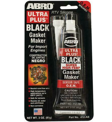 ABRO - ULTRA PLUS BLACK SILICONE GASKET MAKER 85G SUPER HIGH TEMP