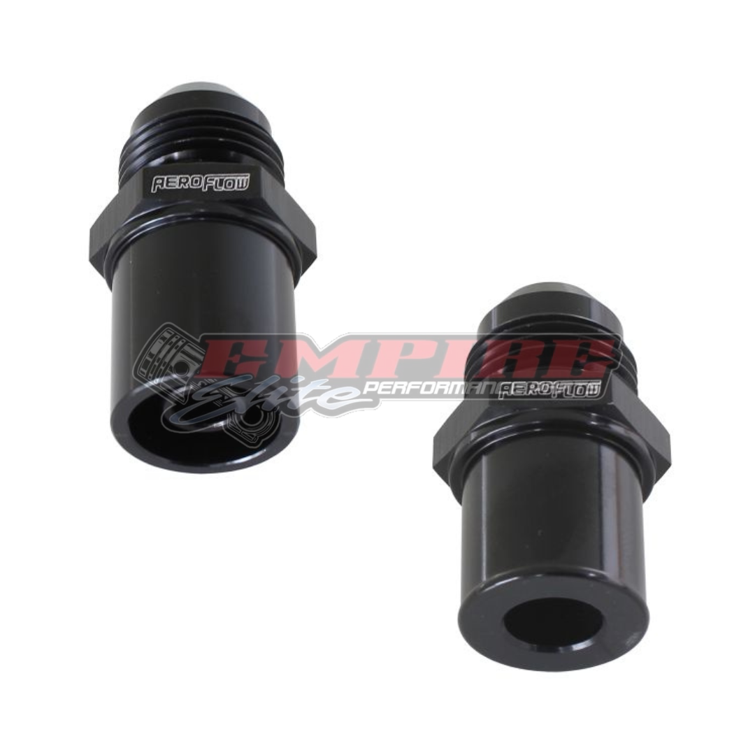 Ford Barra 4.0L 6 Cyl Rocker Cover Push On Breather Adapter Fittings - BA BF FG - 8AN - BLACK