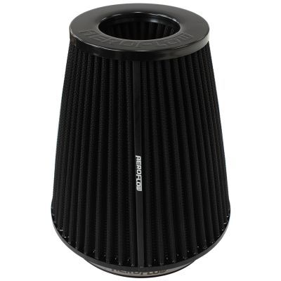 AEROFLOW - 6&quot; Clamp-On Steel Top Inverted Tapered Pod Filter with Black End