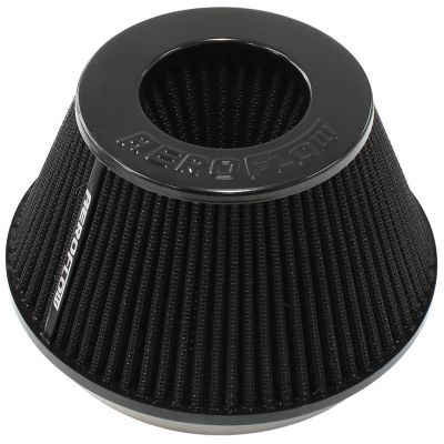 AEROFLOW - 6&quot; (153mm) Clamp-On Steel Top Inverted Tapered Pod Filter with Black End