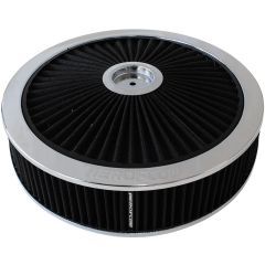 AEROFLOW - 14&quot; x 5&quot; Full Flow Air Filter Assembly CHROME