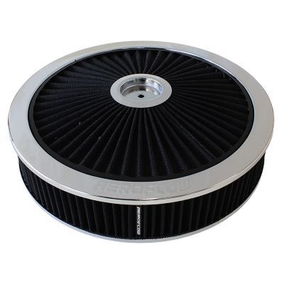 AEROFLOW - Full Flow Air Filter Assembly with 1-1/8&quot; Drop Base CHROME