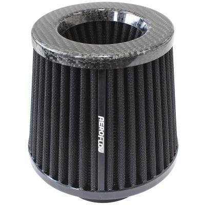 AEROFLOW - 3&quot; (76mm) Clamp-On Carbon Fibre Inverted Tapered Pod Filter