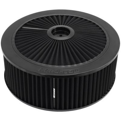 AEROFLOW - 14&quot; x 5&quot; Full Flow Air Filter Assembly BLACK