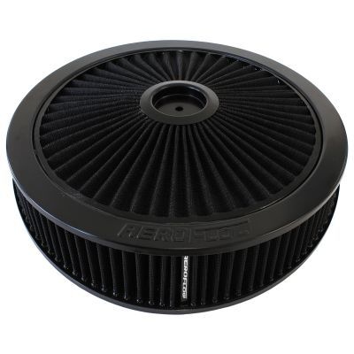 AEROFLOW - Black Full Flow 14&quot; x 4&quot; Air Filter Assembly