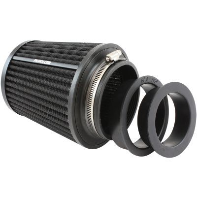 AEROFLOW - Universal 4&quot; , 3.5&quot; &amp; 3&quot; Clamp-On Steel Top Inverted Tapered Pod Filter with Black End