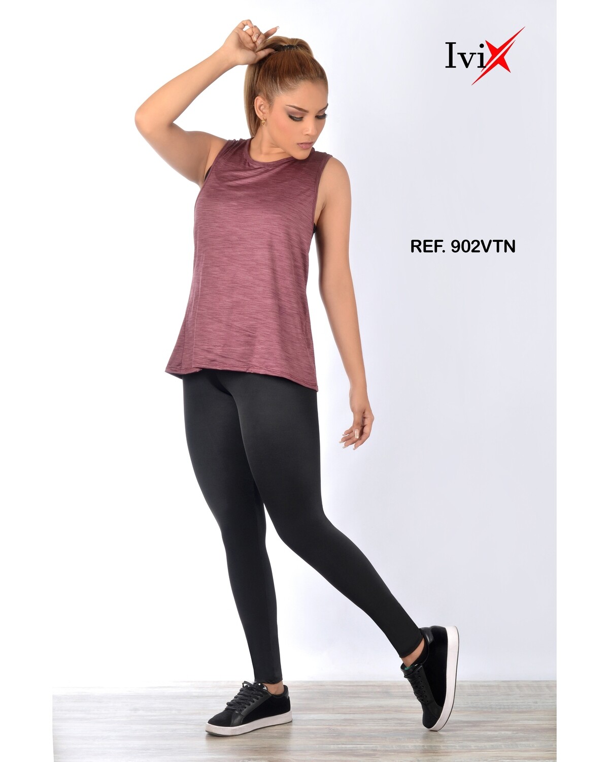 CONJUNTO DEPORTIVO MUJER TOP LEGGINS CAMISA IVIX FIT