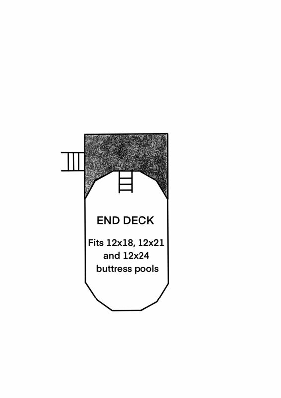 END DECK FOR OVAL BUTTRESS POOLS