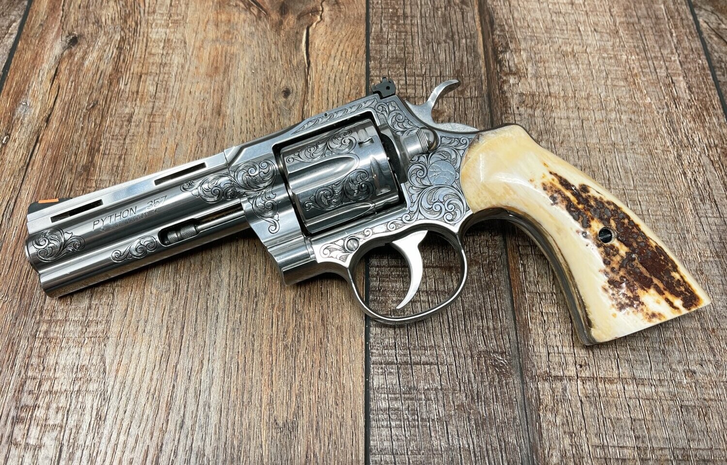 Engraved colt python 357mag 4 25 