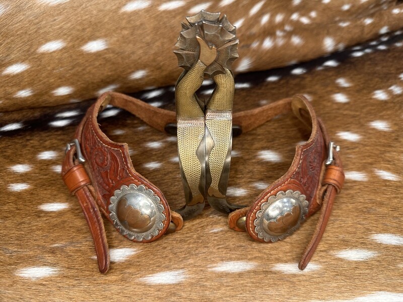 Handmade Wallace Leverett Gal-Leg Spurs